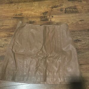 Free People Faux Leather Skirt